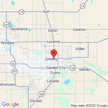 Map to ToothTown of Greeley office in Greeley, CO