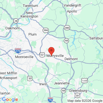 Map to DeMaria Family Orthodontics and Dentistry office in Murrysville, PA
