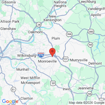 Map to Dentistry For Kids office in Monroeville, PA