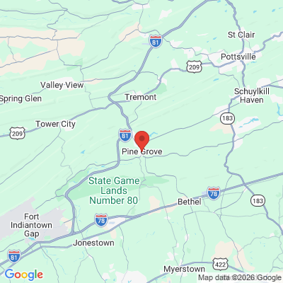 Map to  office in Pine Grove, PA