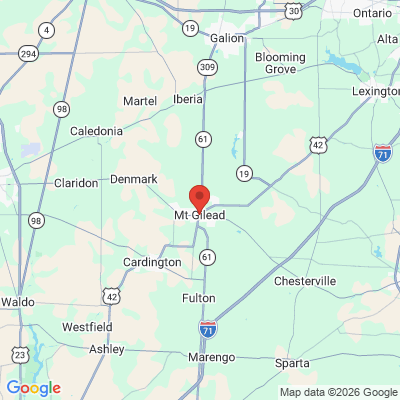 Map to  office in Mount Gilead, OH