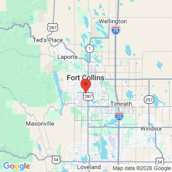 Map to Clear Creek Dental office in Fort Collins, CO