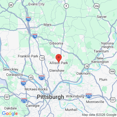 Map to  office in Allison Park, PA