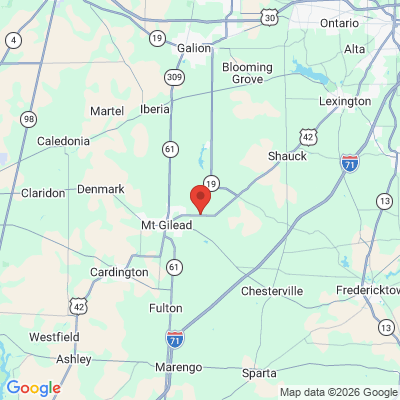 Map to  office in Mount Gilead, OH