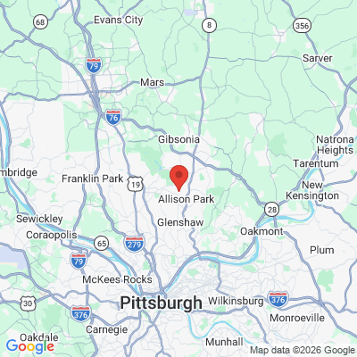 Map to  office in Allison Park, PA