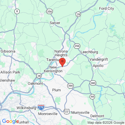 Map to  office in New Kensington, PA