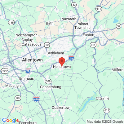 Map to  office in Hellertown, PA