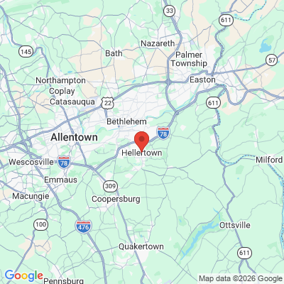 Map to  office in Hellertown, PA