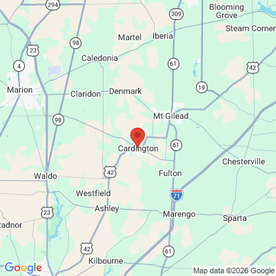 Map to  office in Cardington, OH