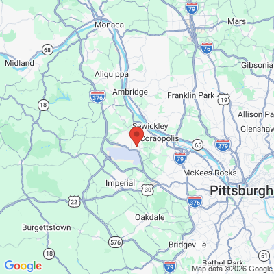 Map to  office in Moon Township, PA