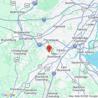 Map to Platinum Dental Group office in Somerset, NJ