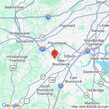 Map to Platinum Dental Group office in Somerset, NJ