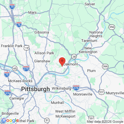 Map to  office in Fox Chapel, PA