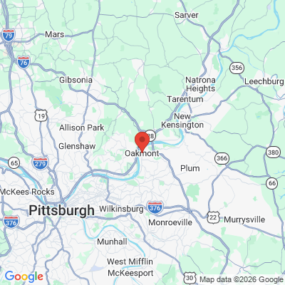 Map to  office in Oakmont, PA