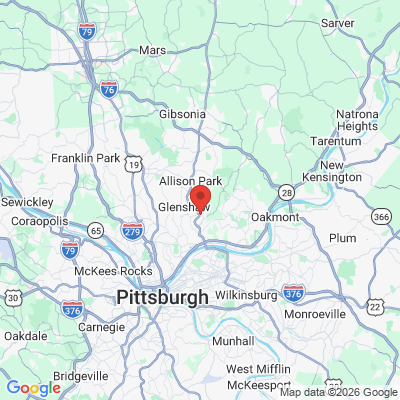 Map to  office in Glenshaw, PA