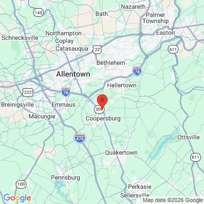 Map to  office in Center Valley, PA