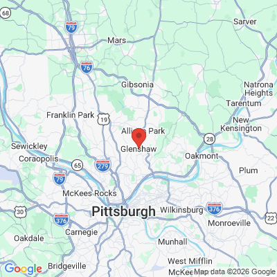 Map to  office in Glenshaw, PA