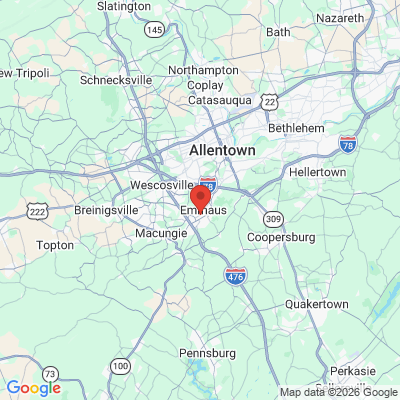 Map to  office in Emmaus, PA