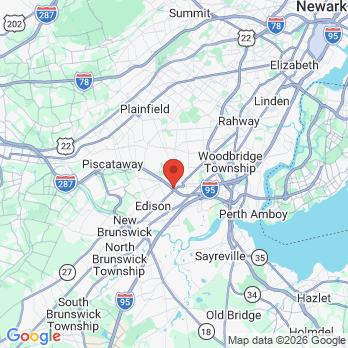 Map to Metuchen Pediatric Dentistry office in Metuchen, NJ