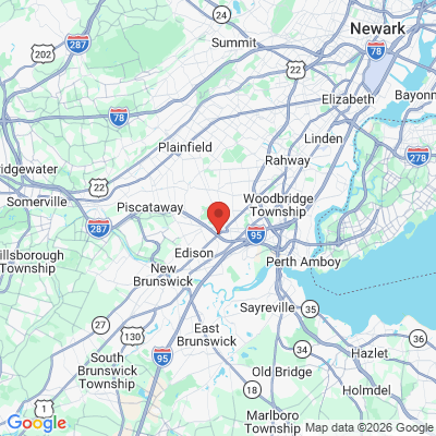 Map to  office in Metuchen, NJ