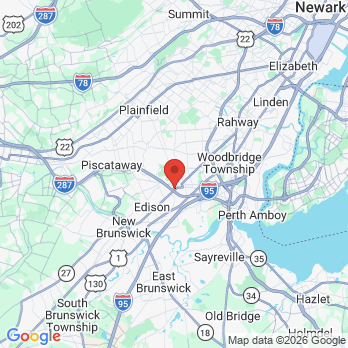 Map to Metuchen Dental Group office in Metuchen, NJ