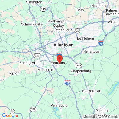Map to  office in Emmaus, PA