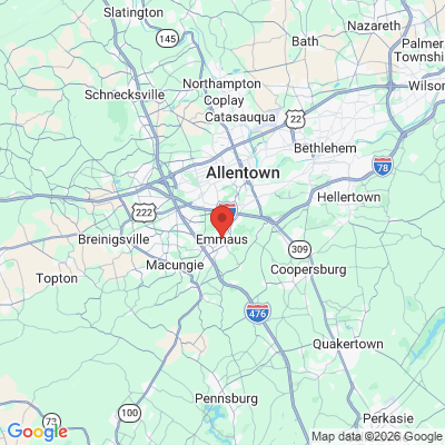 Map to  office in Emmaus, PA