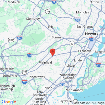 Map to  office in Fanwood, NJ
