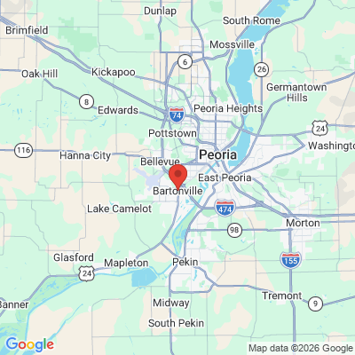 Map to  office in Bartonville, IL