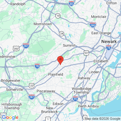 Map to  office in Scotch Plains, NJ