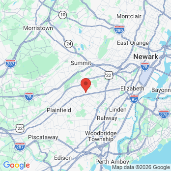 Map to Kenneth W. Arida, DDS office in Westfield, NJ