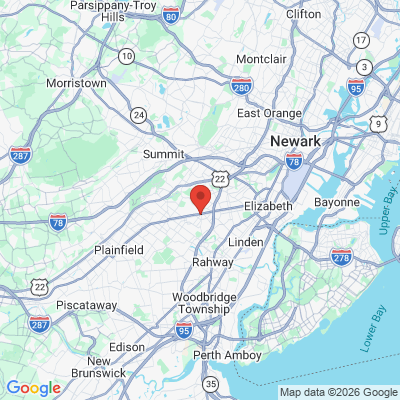 Map to  office in Cranford, NJ