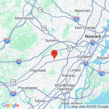 Map to Academy Dental Care office in Westfield, NJ