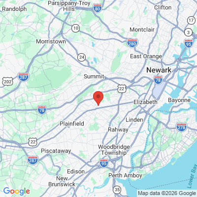 Map to  office in Westfield, NJ
