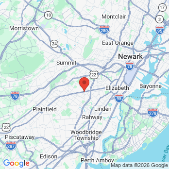 Map to Executive Dental Studio office in Cranford, NJ