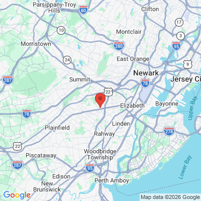 Map to  office in Cranford, NJ