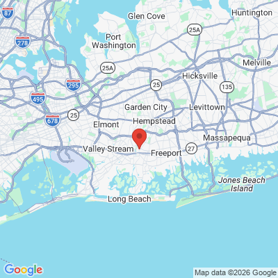 Map to Palmieri Orthodontics office in Rockville Centre, NY