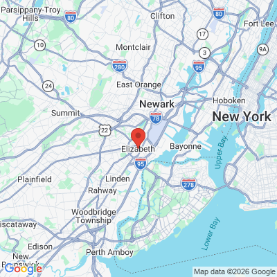 Map to  office in Elizabeth, NJ