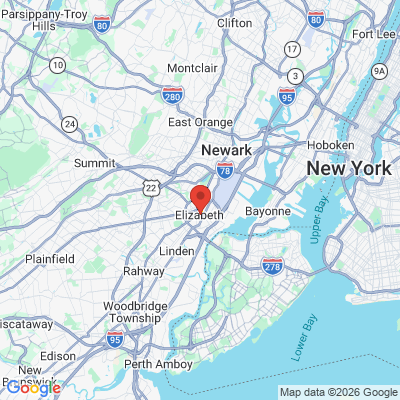 Map to  office in Elizabeth, NJ