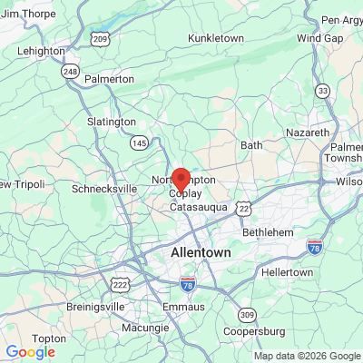 Map to  office in Coplay, PA