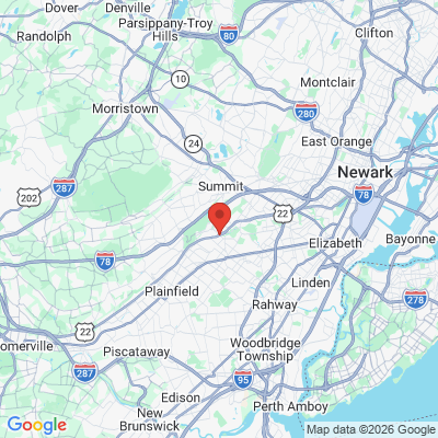 Map to  office in Mountainside, NJ