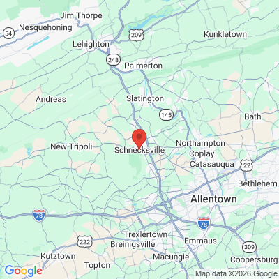 Map to  office in Schnecksville, PA