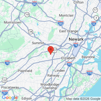 Map to William J. Derkasch, DDS office in Kenilworth, NJ