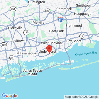 Map to Pearly Place Dental office in Lindenhurst, NY
