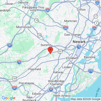 Map to  office in Westfield, NJ