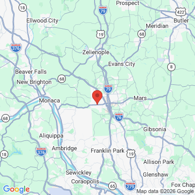Map to  office in Cranberry Township, PA