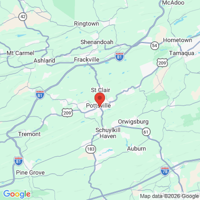 Map to  office in Pottsville, PA