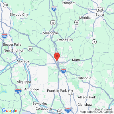 Map to  office in Cranberry Township, PA