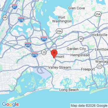 Map to Cambria Family Dental Center office in Queens, NY