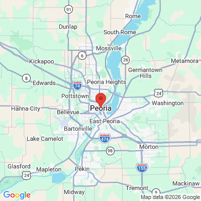 Map to  office in Peoria, IL